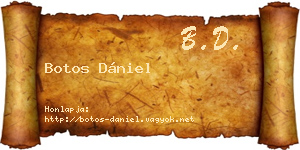 Botos Dániel névjegykártya